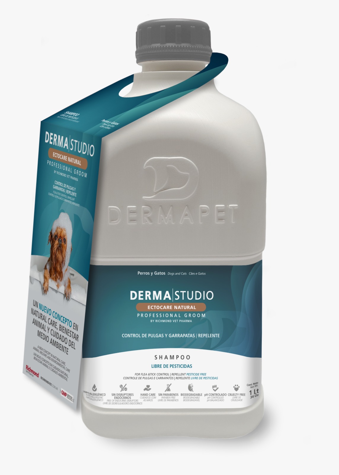 Shampoo Dermapet Ectocare nueva fórmula por 1 litro – Maskota Saludable